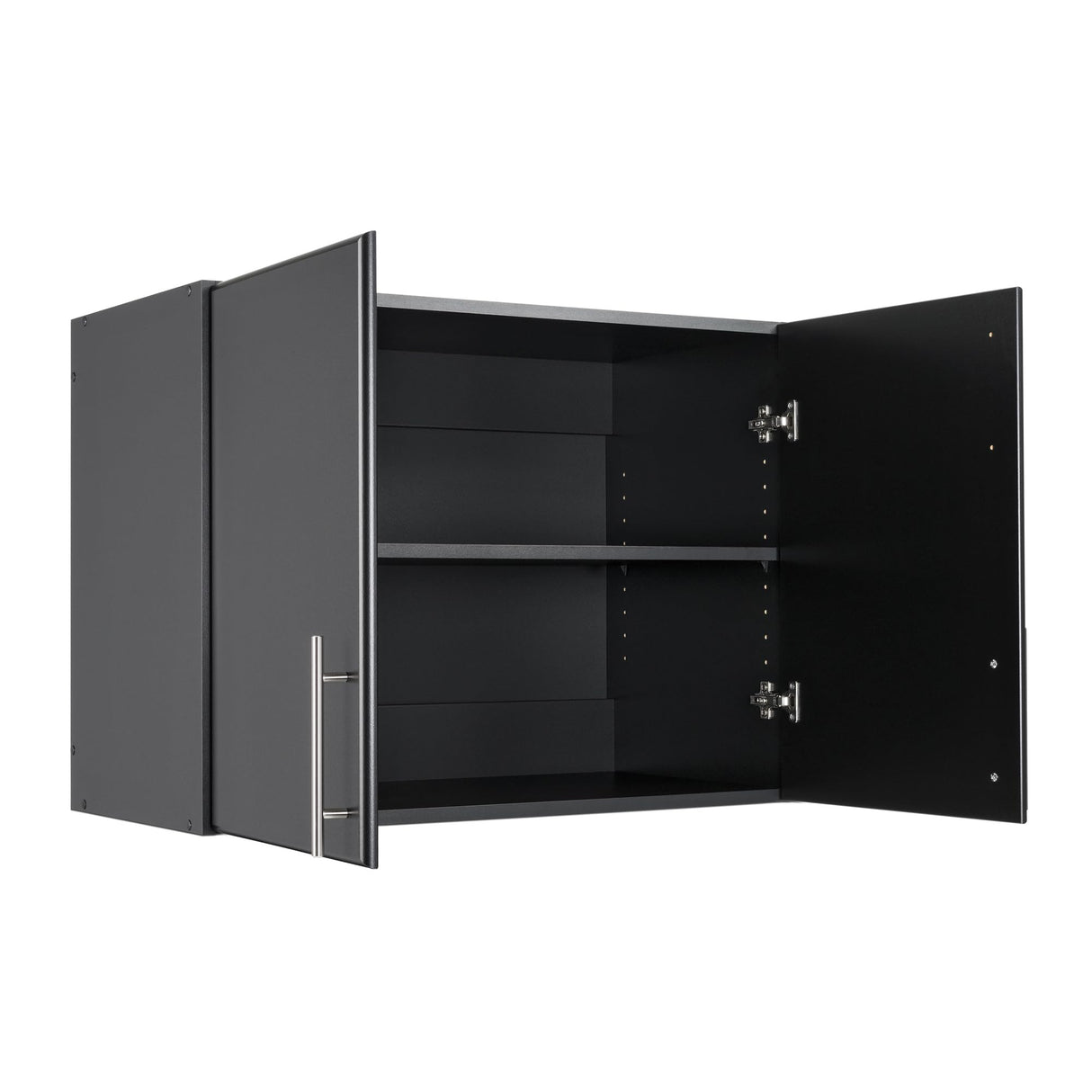 Prepac Elite Black Wall Mount Cabinet - Versatile Storage for Kitchen, Bathroom, and Garage Prepac