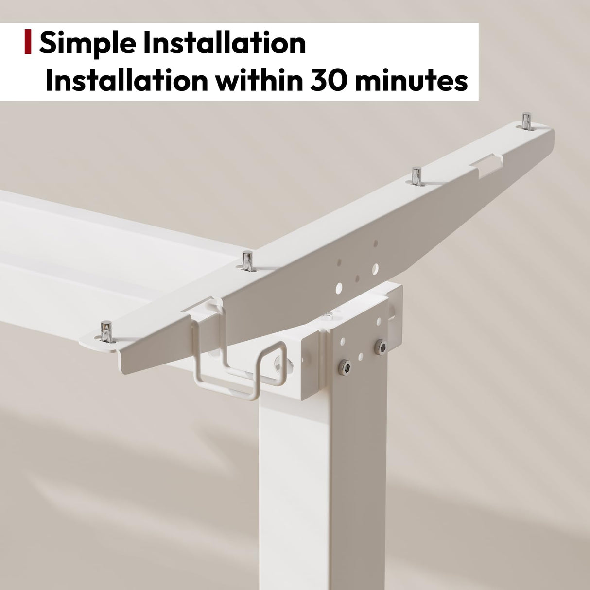 SANODESK Electric Standing Desk 71x32 Inch Height Adjustable Stand Up Desk Home Office Computer Workstation Sit Stand Home Office Desk with Splice Board (White Frame + White Top) SANODESK