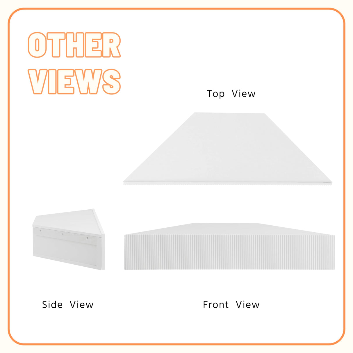 24/7 Shop at Home French 47 inch Modern Floating TV Console Table with 3D Wavy Panel Door, Wood Entertainment Center with Storage Space, Wall Corner Shelf for Living Room, Bedroom, Office, White Pure 24/7 Shop at Home