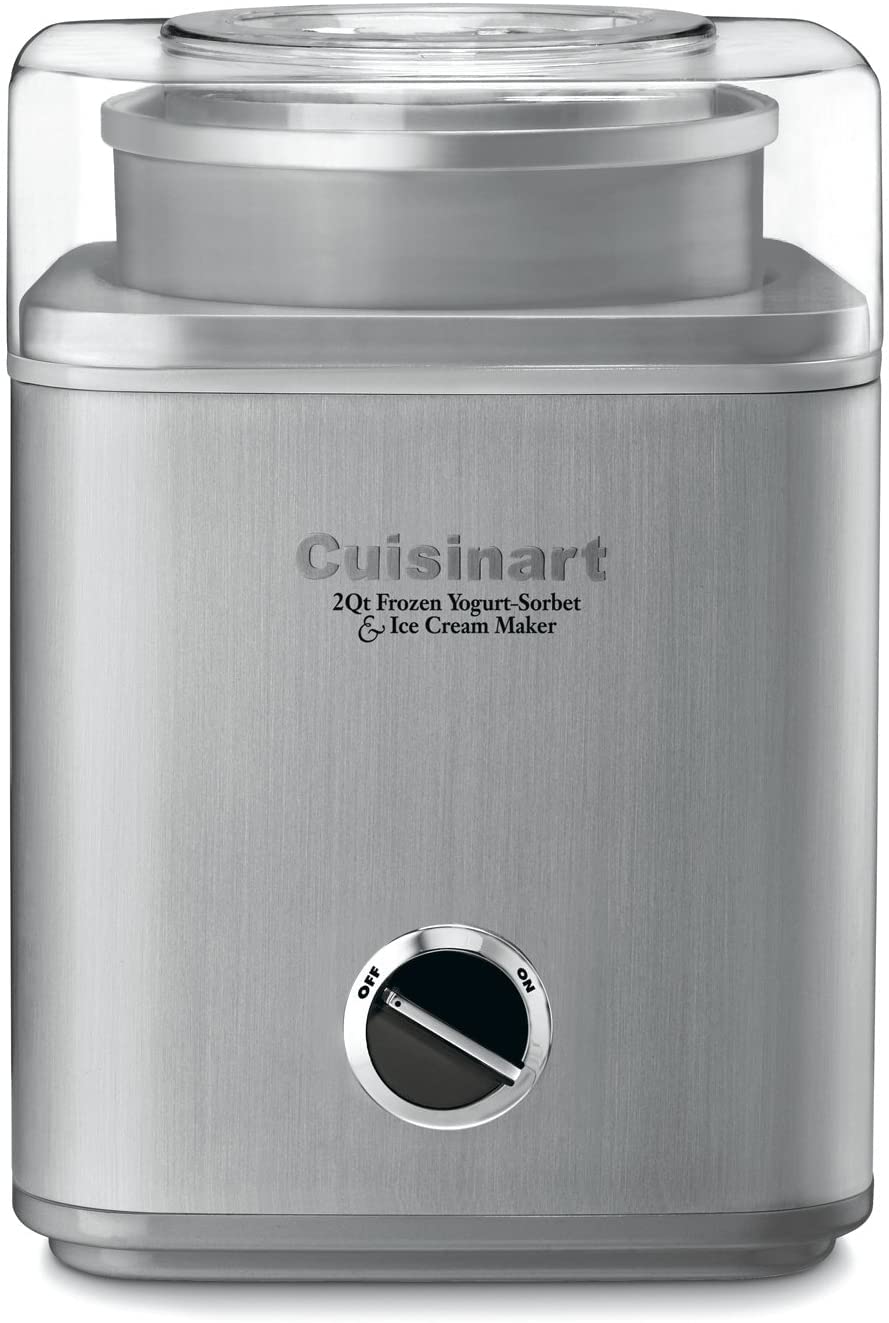 CUISINART Ice Cream Maker, Ice Cream and Frozen Yogurt Machine, 2-Qt. Double-Insulated Freezer Bowl, Silver, ICE30BCP1 Cuisinart