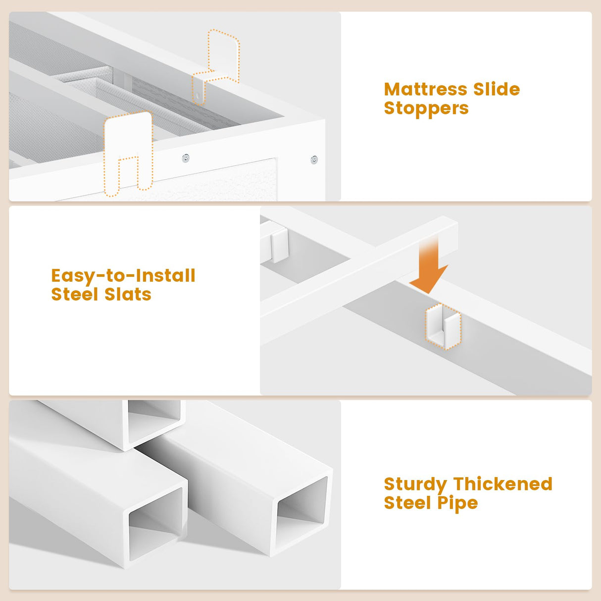 BTHFST Corner Bed Frame with Charging Station & Led Lights, Twin Bed Frame with 8 Storage Drawers & Bookcase, Twin Daybed with Storage Headboard for Kids Guests, White BTHFST