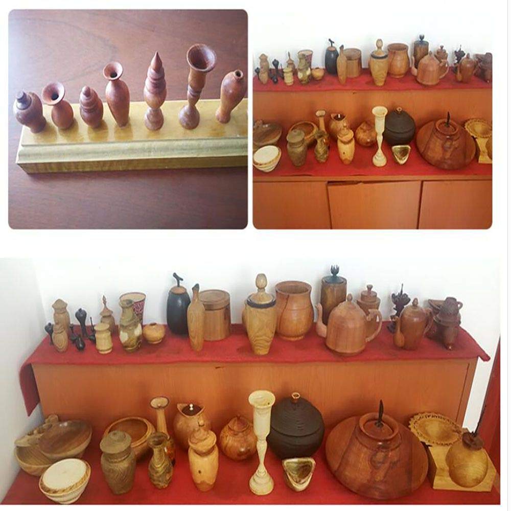 Onetuon Mini Wood Lathe Milling Machine Multi-Purpose Type Lathe with Wood Lathe Milling Accessories, for Wood Polishing, Grinding, Cutting and Milling ,2.76 in x 6.3 in, 24VDC 96W,7 Speeds Onetuon