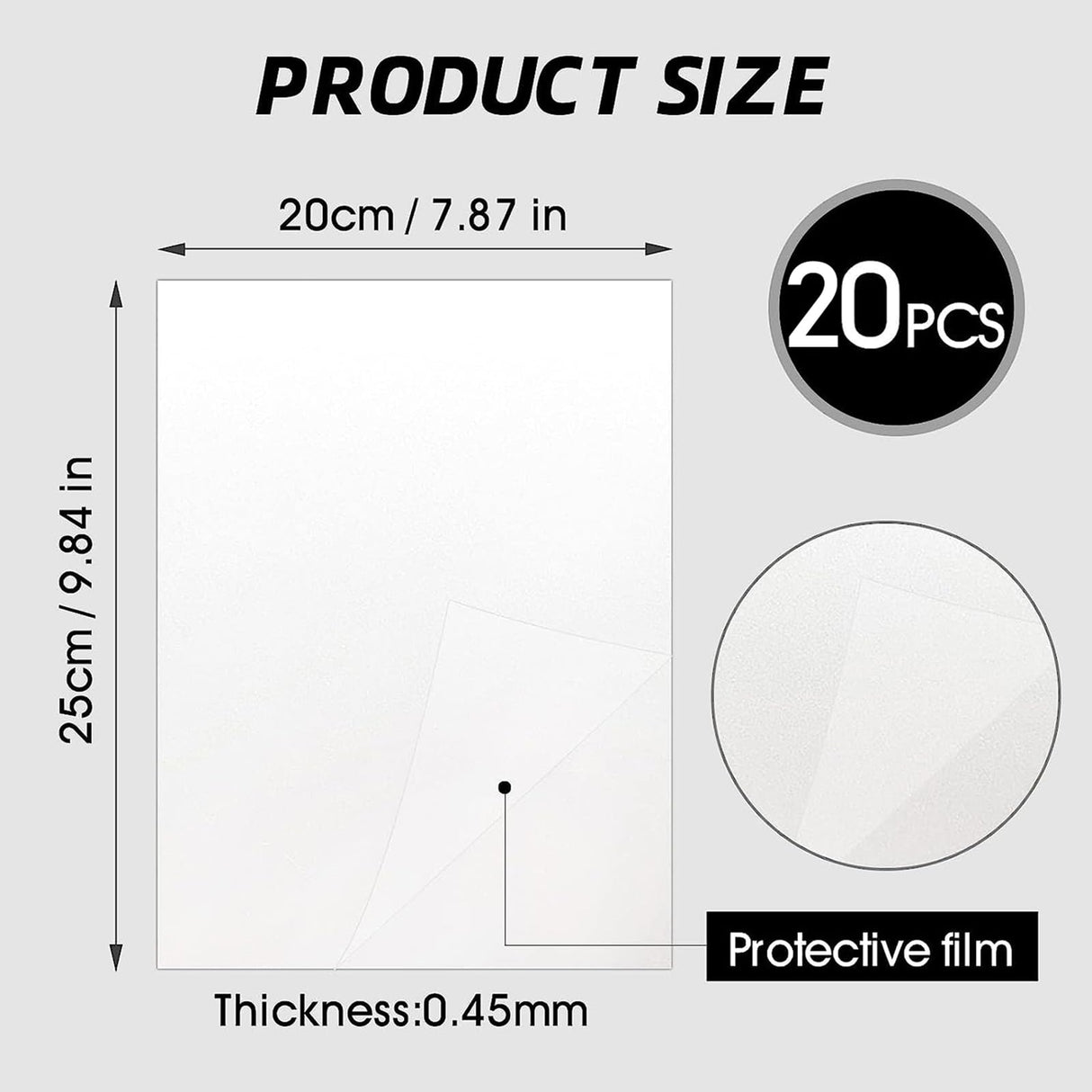 CHONOVO 20 Pcs Sublimation Photo Blanks 8x10 Inch Metal Sublimation Sign Blanks Aluminum Sublimation Blank DIY Photo Sign Wall Frame Poster for Living Room Bedroom White(Thickness 0.45mm) CHONOVO