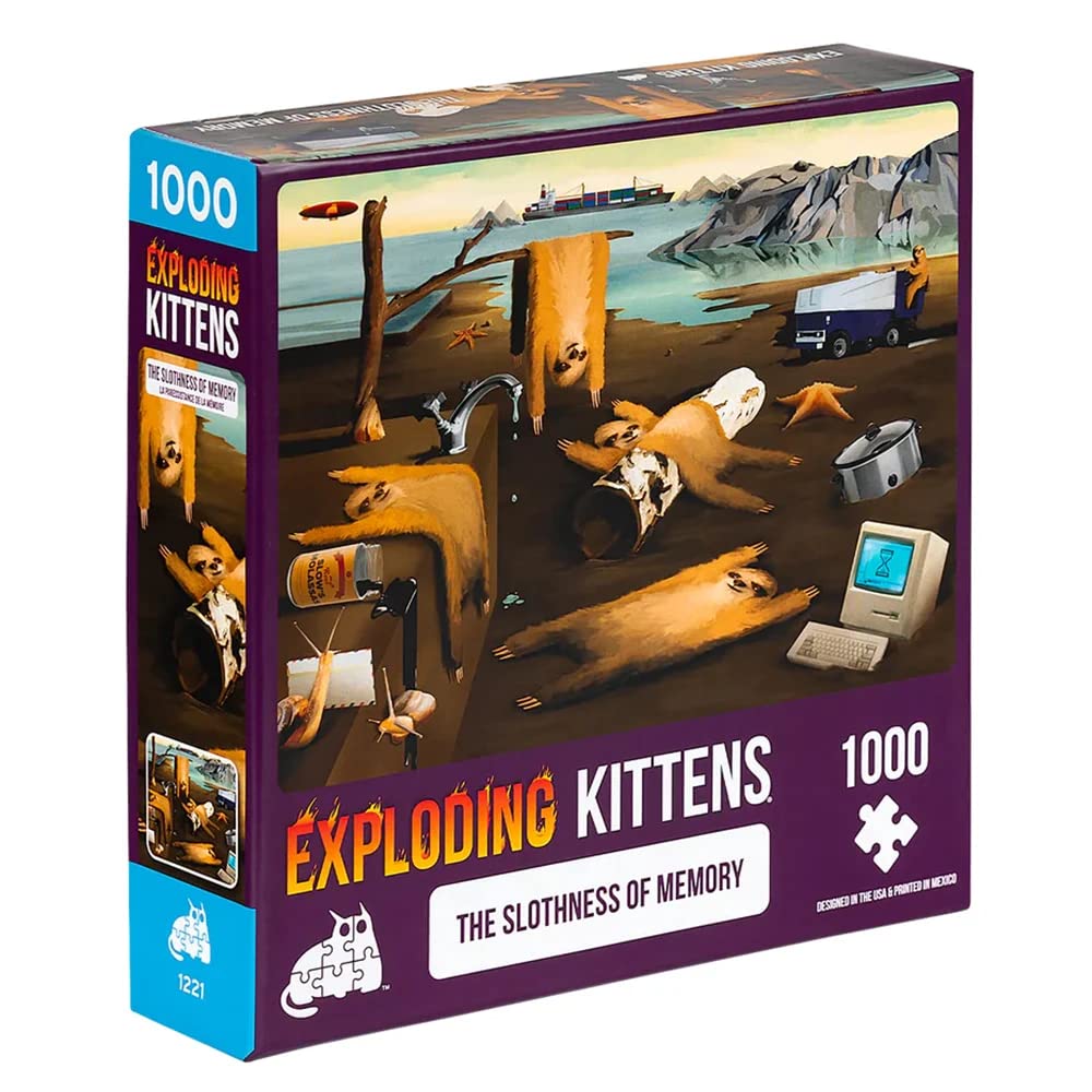 Slothness of Memory Jigsaw Puzzle by Exploding Kittens - 1000 Pieces Jigsaw Puzzle for Adults, Teens, and Kids - Sloth Puzzle, Funny Puzzle, Art Puzzle Exploding Kittens LLC