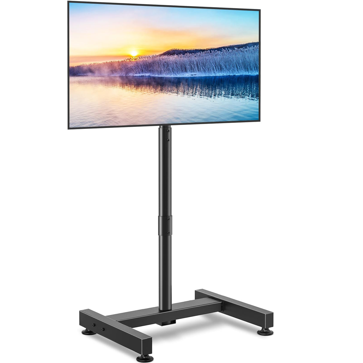TVON TV Floor Stand for 13-50 inch LCD LED Flat/Curved Panel Screen TVs up to 44 lbs, Height Adjustable TV Stand Mount with VESA 200x200, Portable TV Stand for Bedroom, Dorm Room, Office TVON