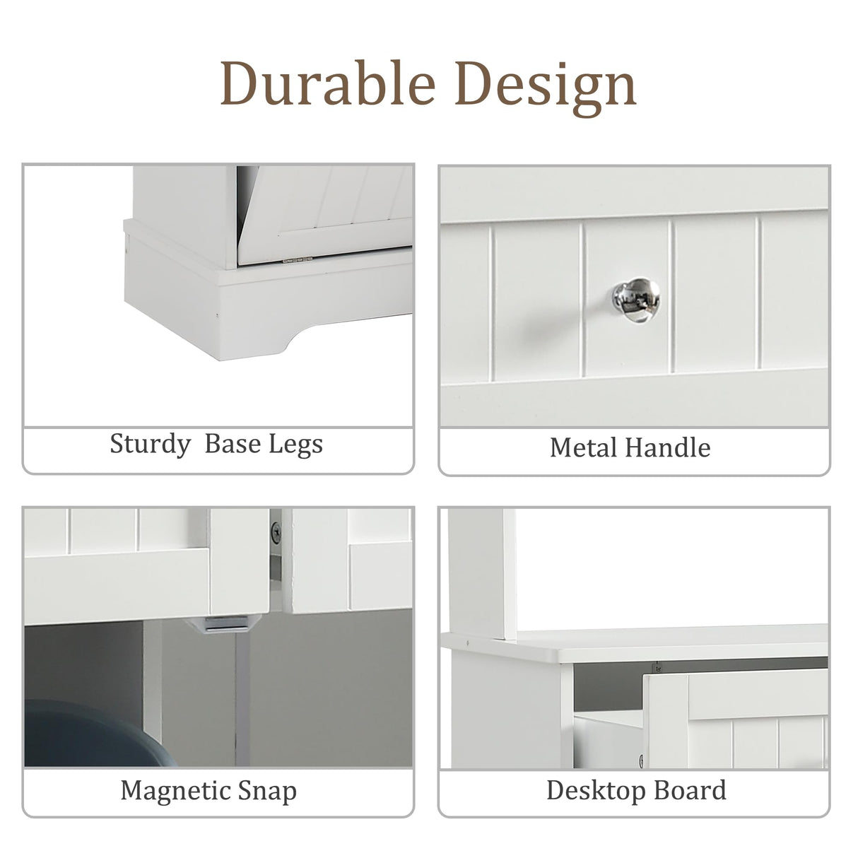 LOUVIXA 68.4" Kitchen Pantry Storage Cabinet, Freestanding Cupboard with 3 Cabinets, 2 Drawers and 1 Tilt Out Trash Cabinet, Tall Storage Cabinet for Kitchen, Dinning Room, Living Room (White) LOUVIXA