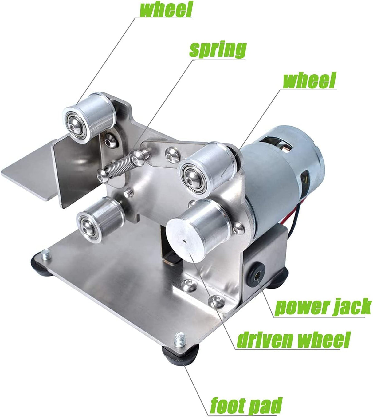 Podoy ππ₯ππ§ππππ Mini Belt Sander Electric DIY 7 Speed Adjustable Control Small Grinder Sharpener Polisher Machine 110V with 10 Belts for Metal Knife Podoy