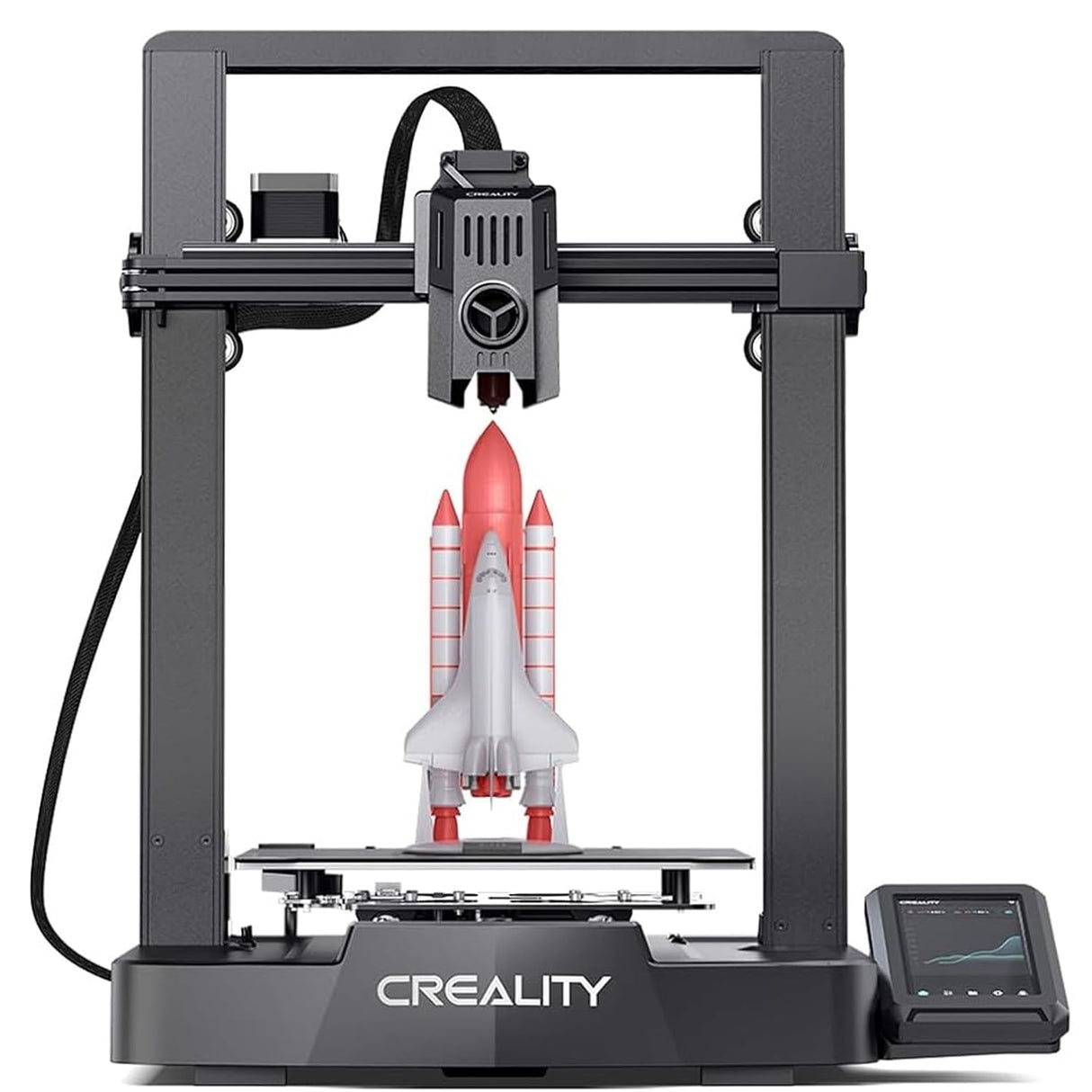 Creality Ender 3 V3 KE 3D Printer, 500mm/s Max High-Speed 3D Printers with Auto Leveling, Dual Cooling, Smart UI and Dual Z-axis, Supports 300℃ Printing Printing Size 8.66x8.66x9.44 inch Creality