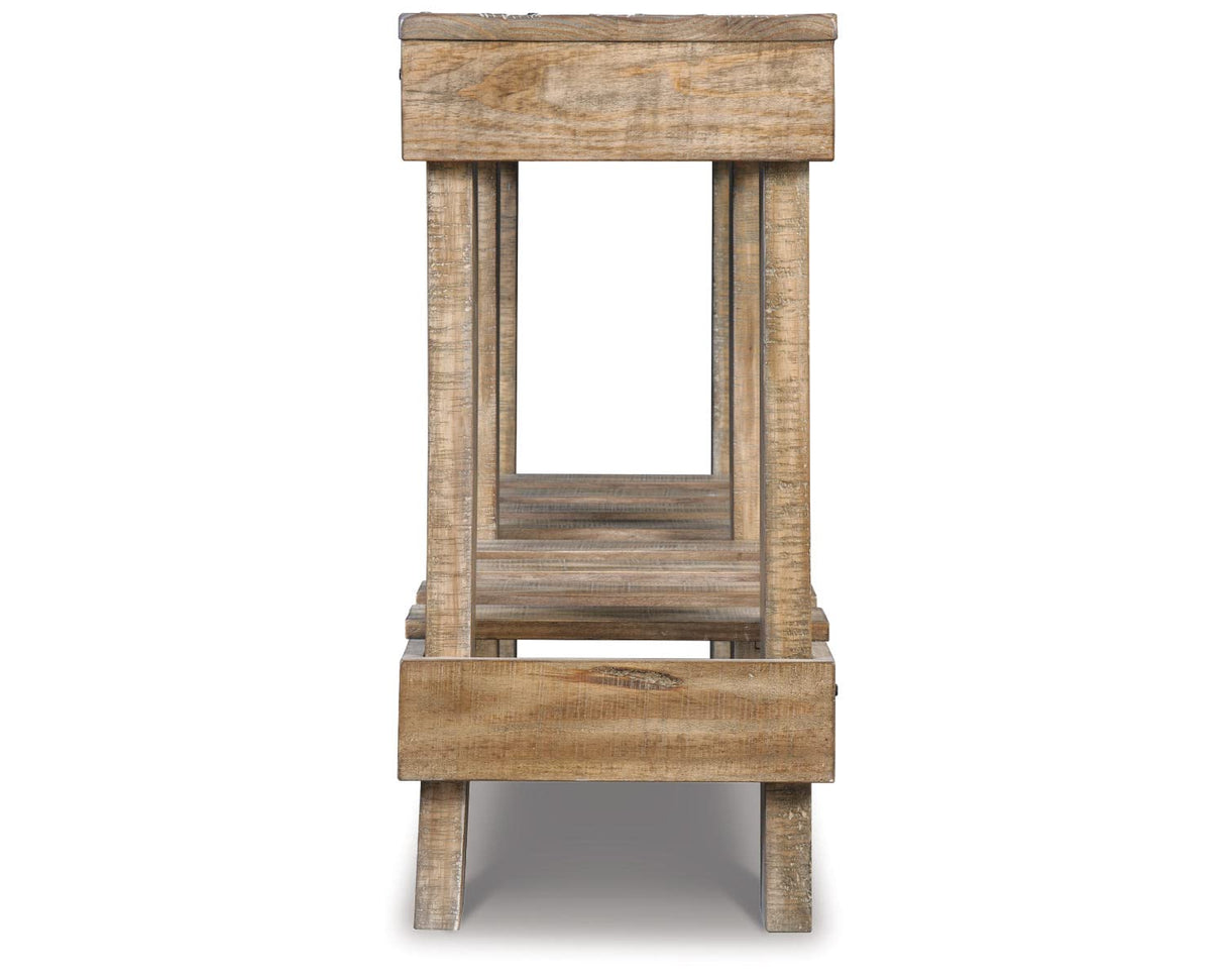 Signature Design by Ashley Susandeer Rustic Farmhouse Console Sofa Table, Brown Signature Design by Ashley