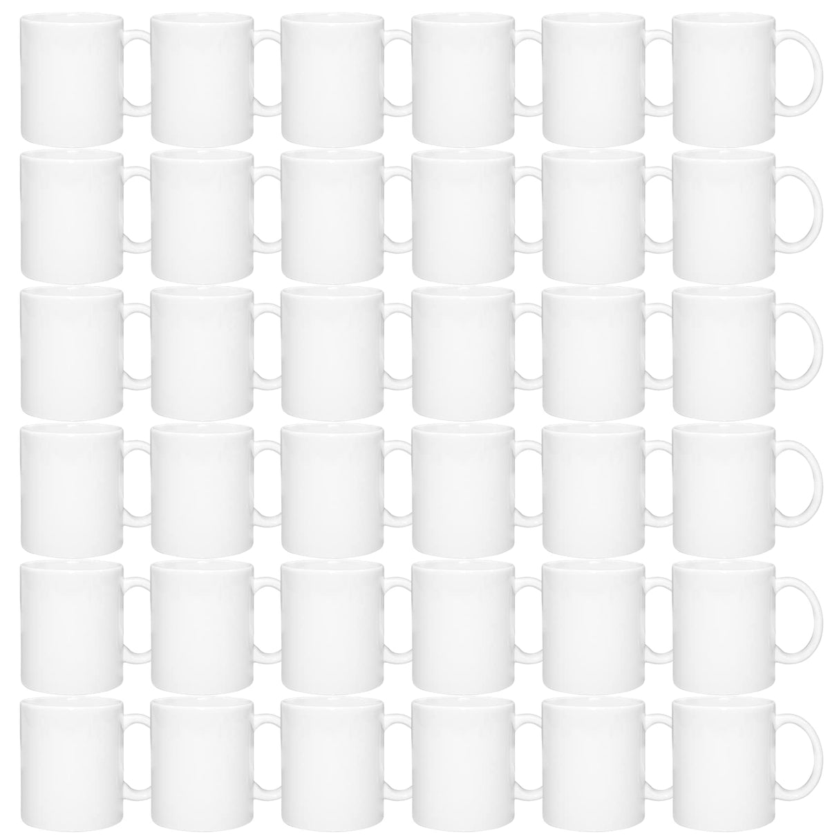 MR.R Set of 36 Sublimation Blanks Dishwasher White Ceramic Coffee Mugs 11oz Blank Ceramic Classic Drinking Cup Mug For Milk Tea Cola Water MR.R