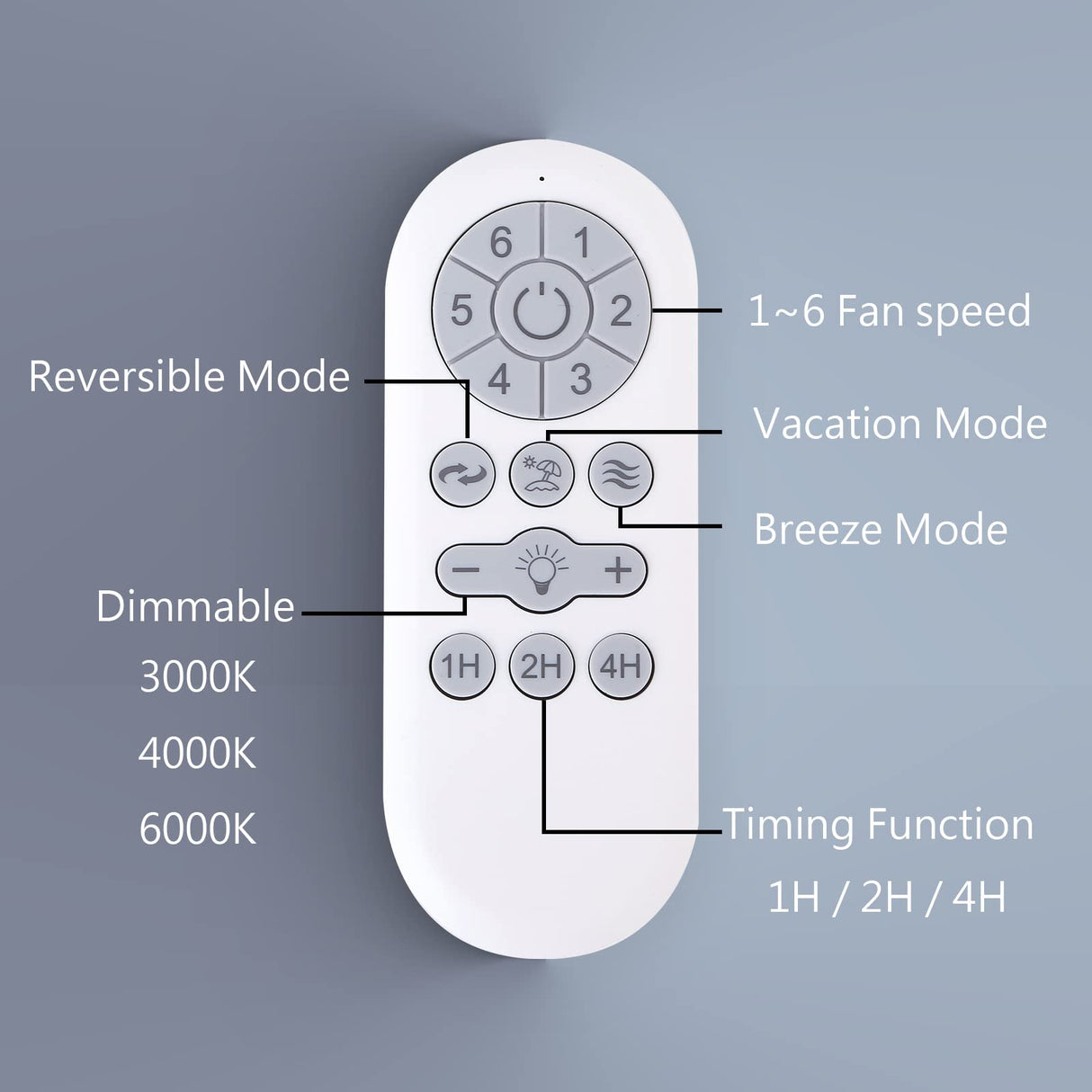 VACILL Flush Mount Ceiling Fan with Light,Low Profile Ceiling Fan,Wooden Fan Blades,6 Speed,LED Dimmable,DC Motor,52 inch,Natural Wood Blade VACILL