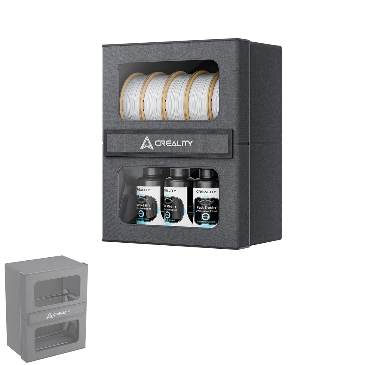 Creality Filament Storage Box, 3D Printer UV Resin/Filament Holder, 10KG Large Storage Capacity, Magnetic Closure, Moisture-Proof and Damp-Proof, Perfect for 3D Filament Storage Lokkr