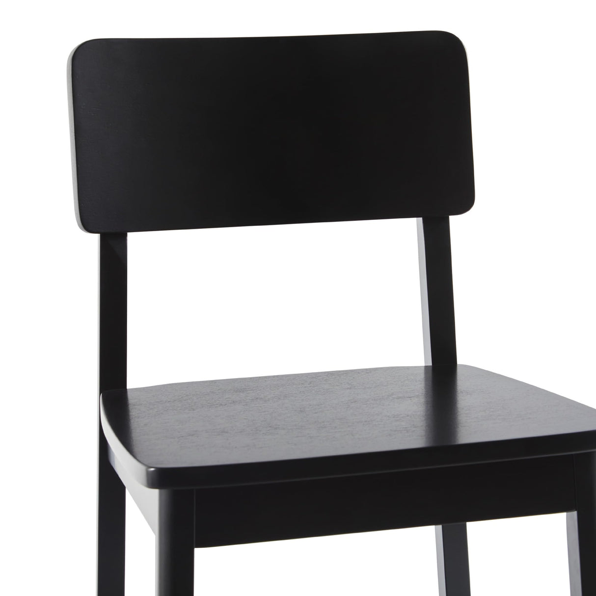 Walker Edison 2-Piece Minimalist Solid Wood Counter Stool, Set of 2, Black Walker Edison