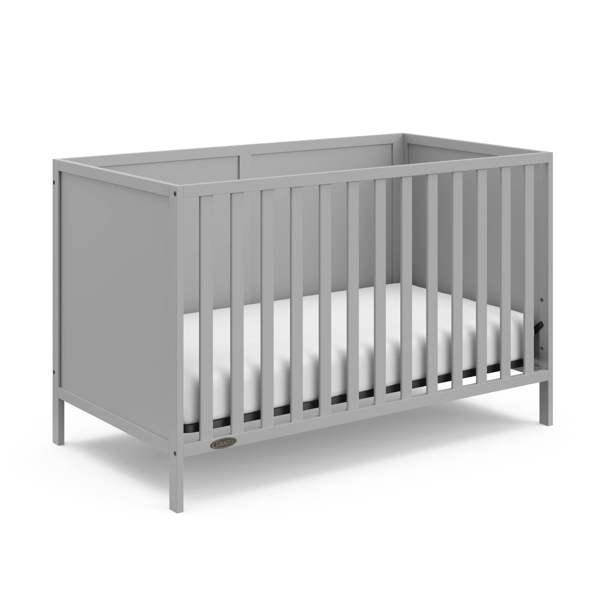 Graco Theo 3-in-1 Convertible Crib (Pebble Gray) - GREENGUARD Gold Certified, Converts to Toddler Bed & Daybed, Fits Standard Full-Size Crib Mattress, 4 Adjustable Mattress Heights Graco