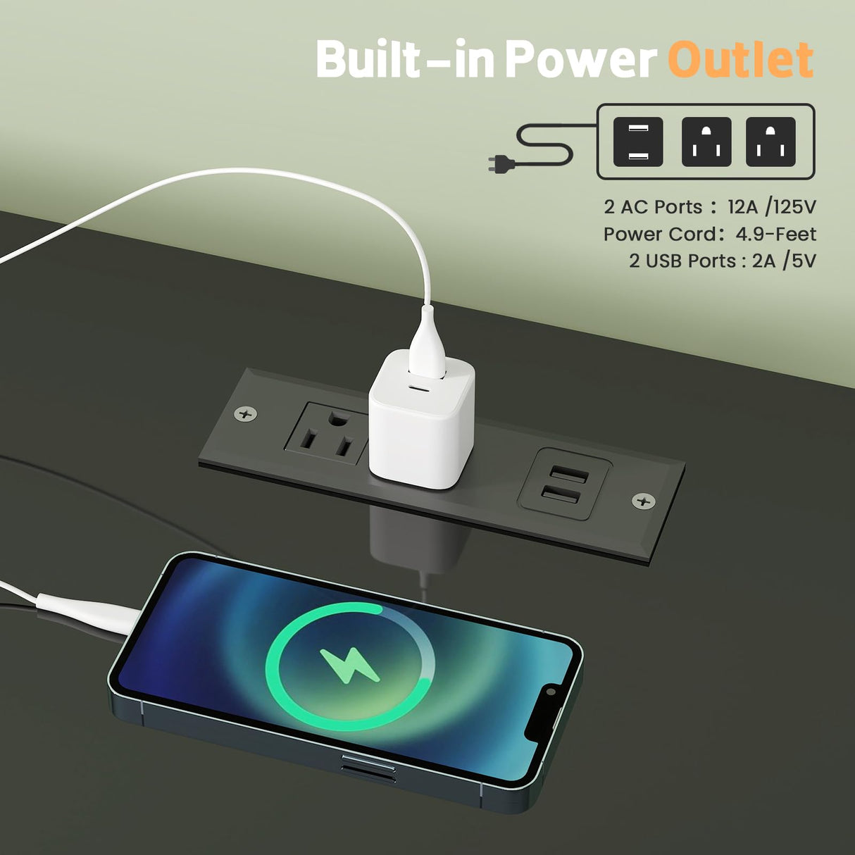 Lamtor TV-Stand with Power Outlet - TV Stand for up to 85 inch Televisions- Entertainment Center with Dynamic LED Lights & High Gloss, Modern TV Console with Storage Cabinets for Living Room, Black Lamtor