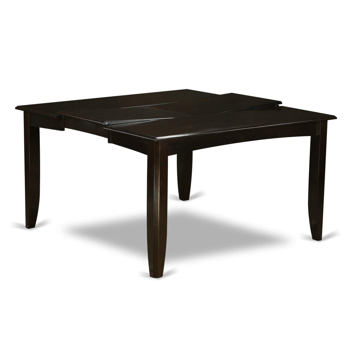 East West Furniture PARF9-CAP-C 9 Piece Dining Table Set Includes a Square Dining Room Table with Butterfly Leaf and 8 Linen Fabric Upholstered Chairs, 54x54 Inch, Cappuccino East West Furniture