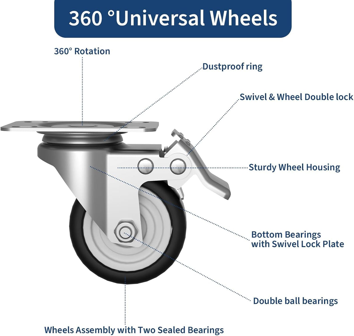 71.7" Metal Locker Storage Cabinet, Heavy-Duty Rolling Tool Cabinet with Wheels, Lockable Doors & Adjustable Feet, Garage Utility Storage for Office, Shop, or Home Tioutbot