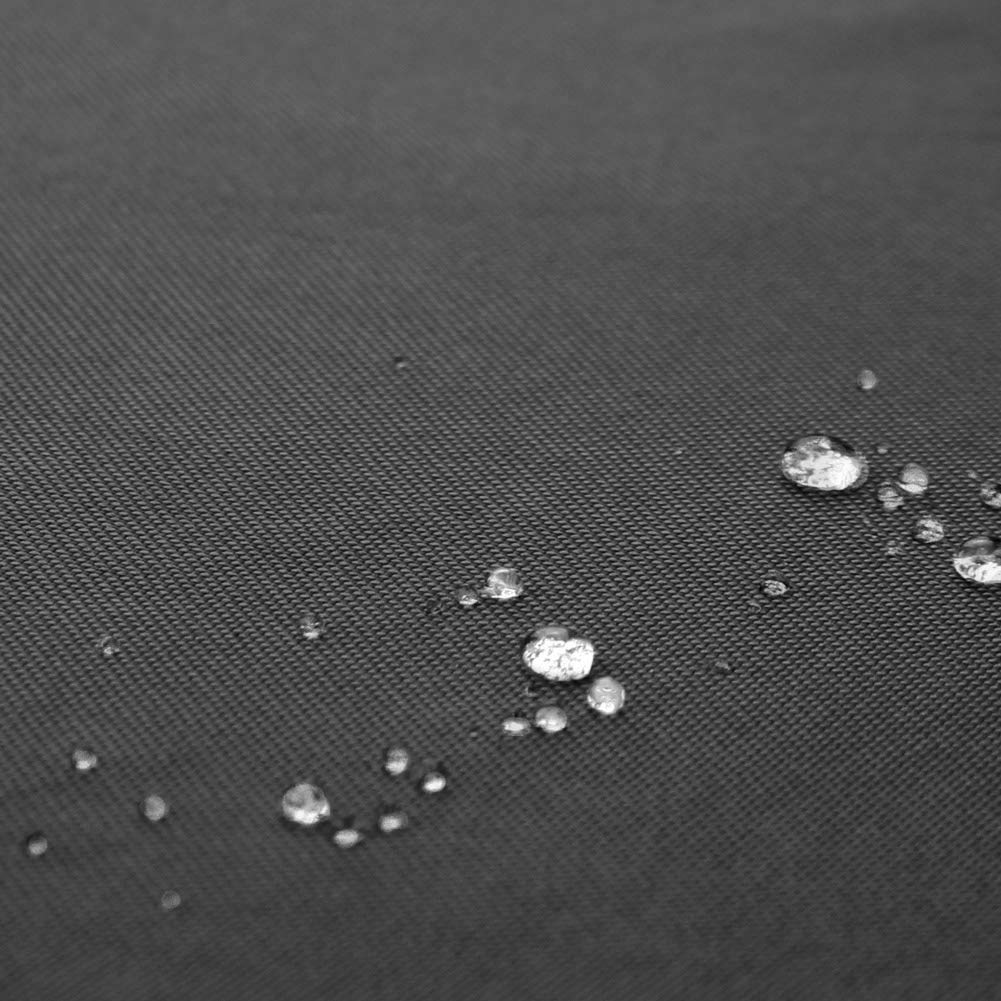 ULTCOVER 600D Tough Canvas Heavy Duty Rectangular Patio Table and Chair Cover - Waterproof Outdoor General Purpose Furniture Covers 111 x 74 inch, Black ULTCOVER