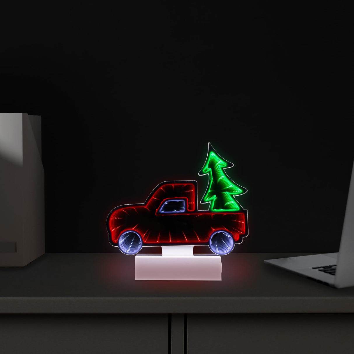 Northlight LED 3D Truck Christmas Infinity Mirror - 7.25" Northlight