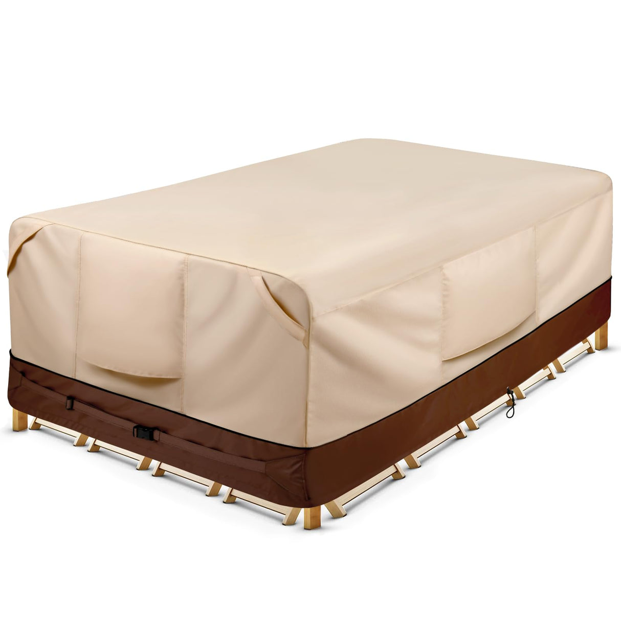 COSFLY Waterproof Patio Furniture Set Covers Durable, Outdoor Table and Chair Covers Rectangular Large - Fits up to 108L x 82W x 28H inches COSFLY