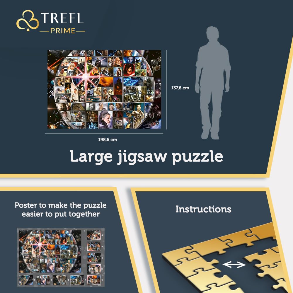 Trefl Prime Puzzle UFT: Star Wars, Universe Epic Collection, 13500 Elements, Large Game, Thickest Cardboard, for Adults and Children from 12 Years Trefl