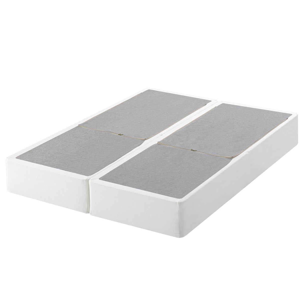 ZINUS 9 Inch Box Spring with Cover, No Assembly Mattress Foundation, Sturdy Metal Structure, Split Queen, White Zinus