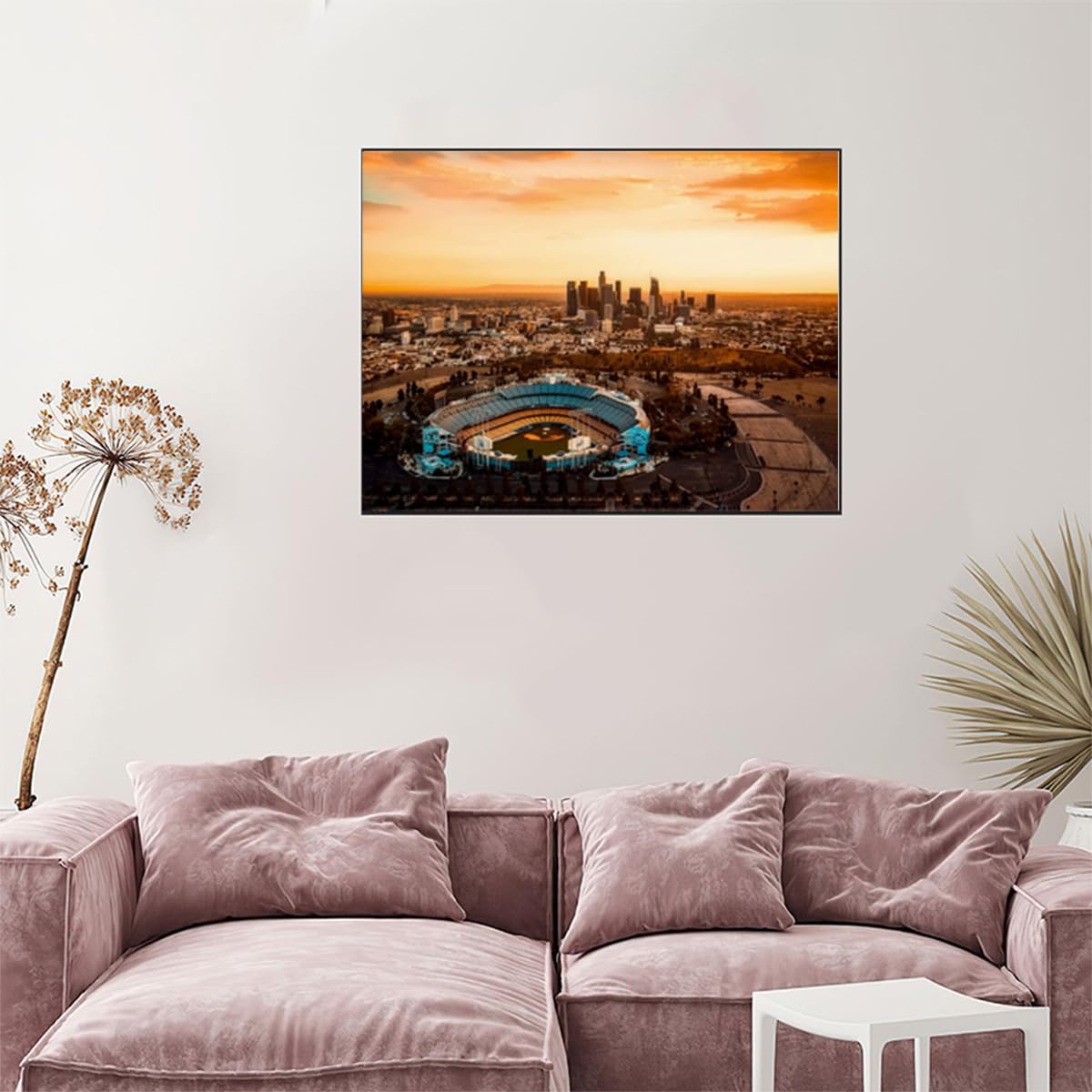 IPISSOI Los Angeles Diamond Painting, California Dodger Stadium City Urban Diamond Art Crystal Embroidery Painting Cross Stitch Crafts Wall Hanging Painting Decoration 16x12 inch IPISSOI