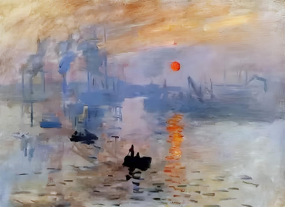 NIHO-JIUMA Diamond Painting Kits Monet's Impression Morning Light, DIY 5D Full Drill Diamond Art Gift for Adult/Teen, Home Decoration (30X40cm/12x16 Inches) NIHO-JIUMA