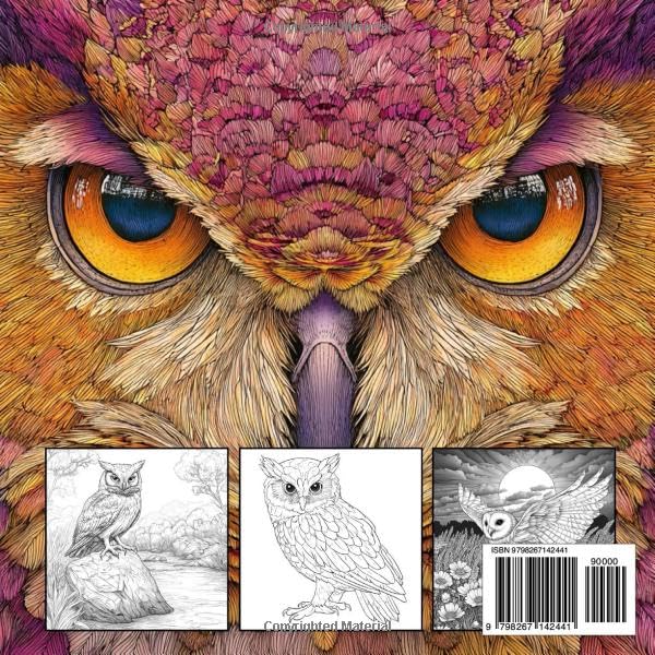 Owl Coloring Book for Adults: Relaxing Woodland Scenes Majosta