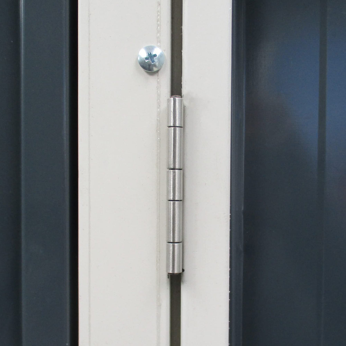 Outsunny 4' x 8' Metal Outdoor Storage Shed, Lean to Storage Shed, Garden Tool Storage House with Lockable Door and 2 Air Vents for Backyard, Patio, Lawn, Dark Gray Outsunny