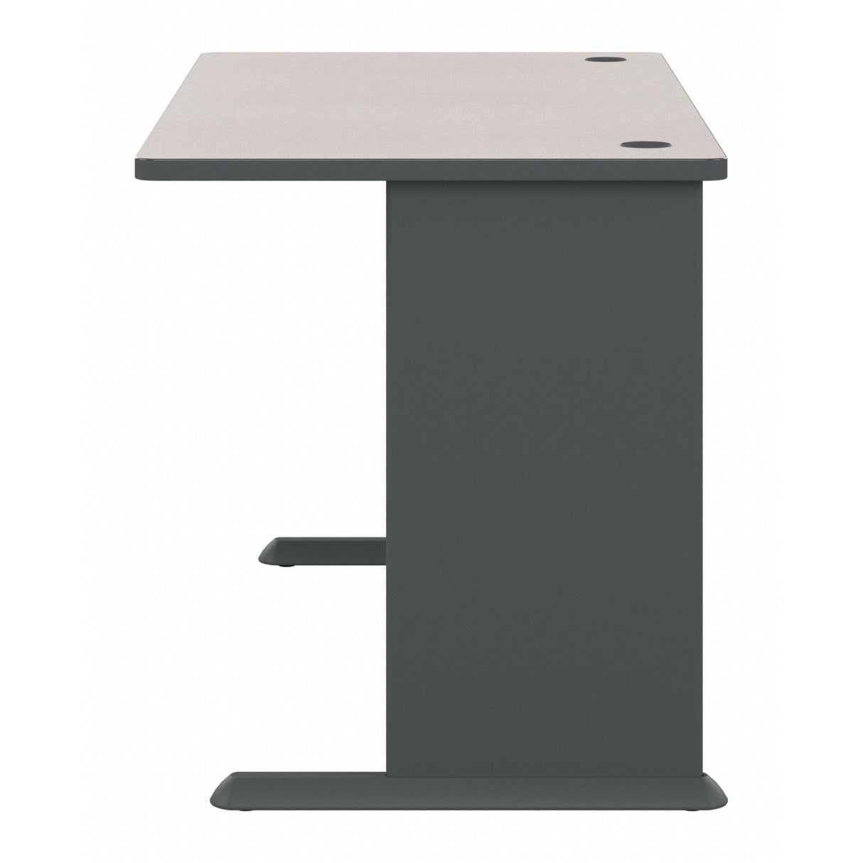 Bush Business Furniture Series A 60W Computer Desk in White Spectrum and Slate, Large Office Table for Home or Professional Workspace Bush Business Furniture