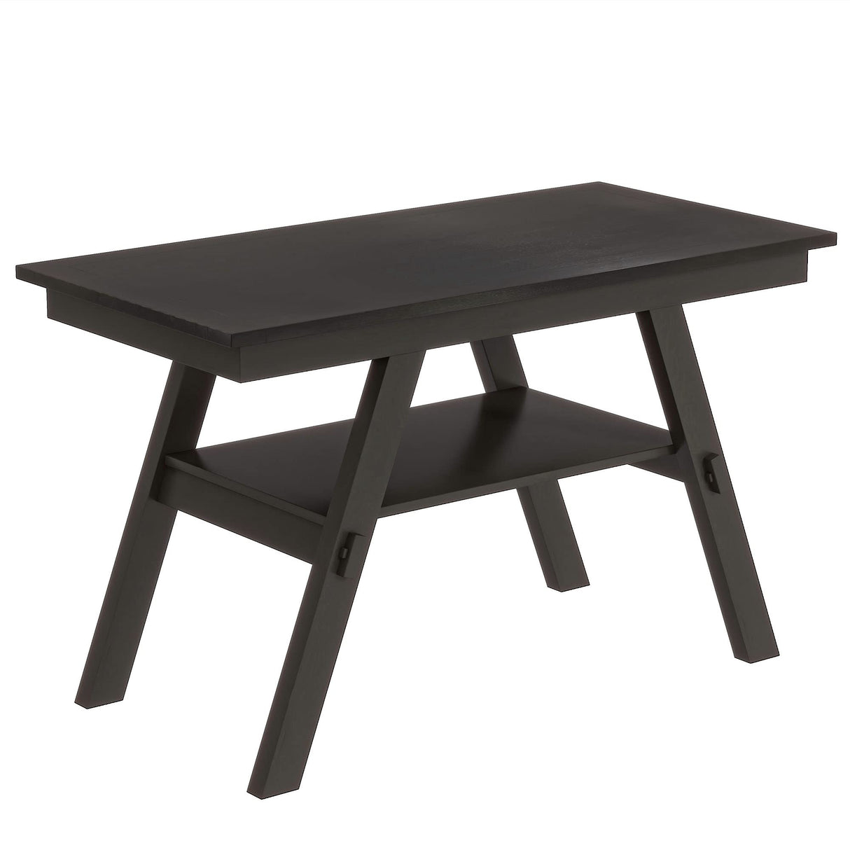 LUMISOL 6 Pieces Dining Table Set with Bench, Wood Counter Height Table with Shelf Kitchen Dining Romm Table Set with 4 Chairs and Bench for Saving Space, Espresso+Beige LUMISOL