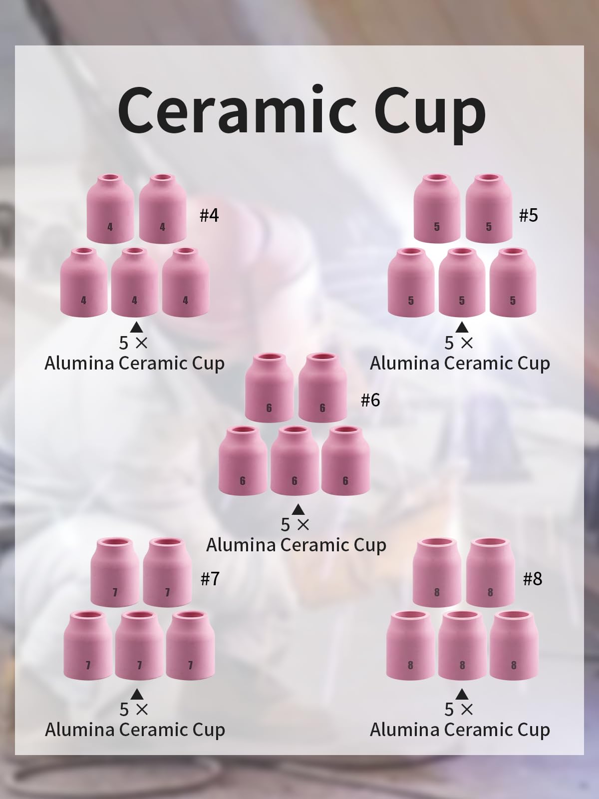 Alffun 58 PCS TIG Welding Torch Kit 040"~1/8" Gas Lens Setup WP-9/20/25 Alffun