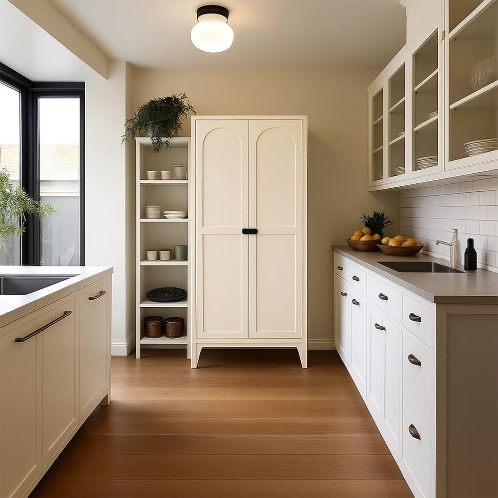 71" Metal Storage Cabinet with Keyless 3-Digit Combination Lock, Adjustable Shelves, Reinforced Steel Body, Magnetic Doors, for Office/Warehouse/Garage(Beige) WoodArtSupply