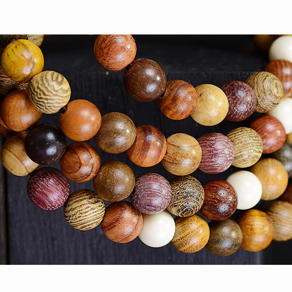 CarpenterC 200pcs 8mm Gorgeous Natural Round Polished Rosewood Loose Beads for Jewelry Making DIY Handmade Crafts CarpenterC