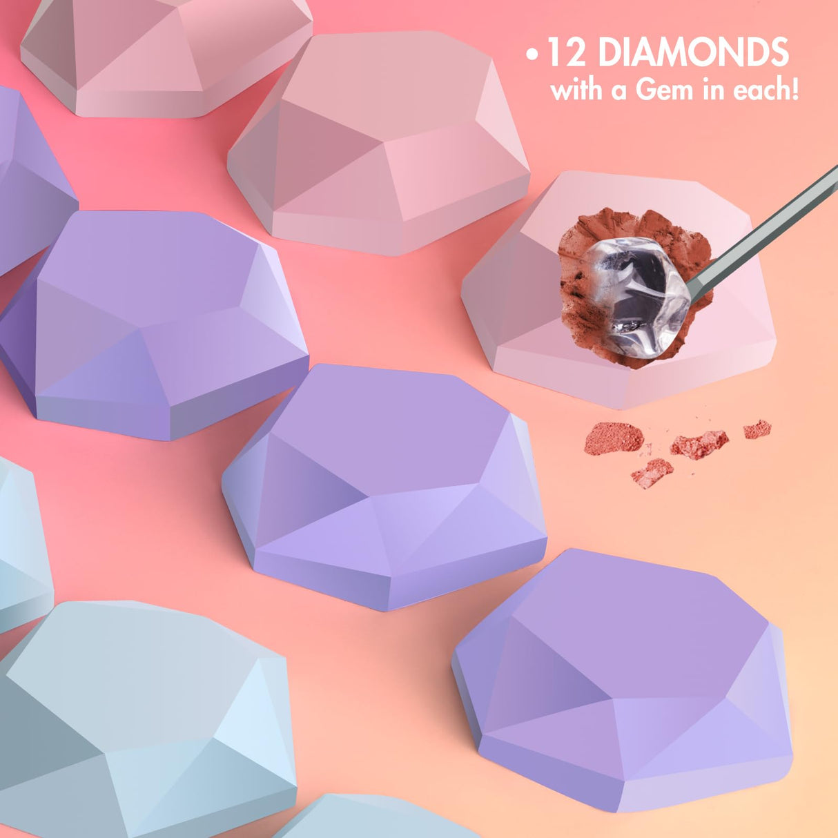 Gamerside Gemstone Dig Kit, Dig Up 12 Real Rocks and Minerals, Buy 2 Get 1 Gem Digging Kit, Toy Geology Archaeology Excavation Kits for Kids Age 6-12 Years, Educational Gift for Boys and Girls Gamerside