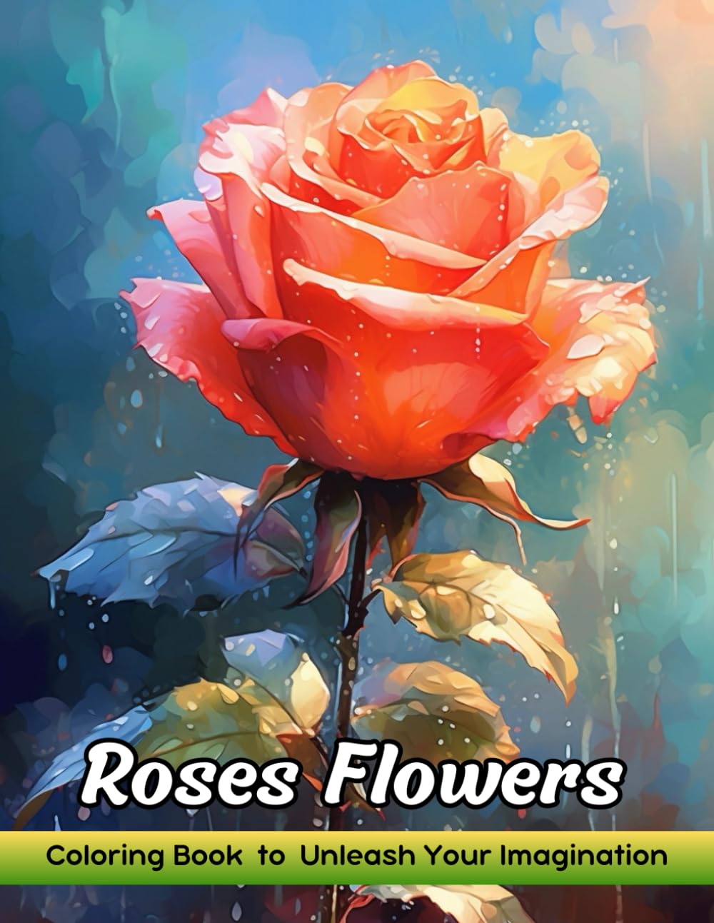 Roses Flowers: Coloring Book for Adults with Roses Flowers for Stress Relief and Relaxation Majosta