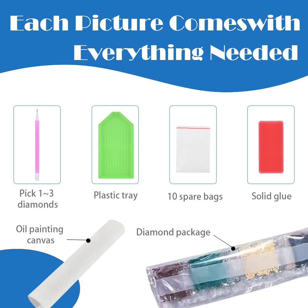 Butterfly Diamond Art Kits for Adults, Butterfly Diamond Painting Kits, 5D Diamond Dot, Gem Painting Kit, Dimond Art Paintings Kit, Crafts for Adults, Crystal Art, Home Wall Decor Gifts (12x16inch) Rekxtmo