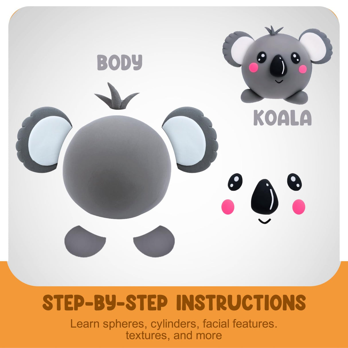 LOUFOR Air Dry Clay Kits - Modeling Clay for Kids, Ultra Light & Soft, Safe & Non-Toxic, DIY Air Dry Clays Kit with Sculpting Tools and Tutorials, Creatible Art Crafts Toys Gifts for Boys Girls LOUFOR