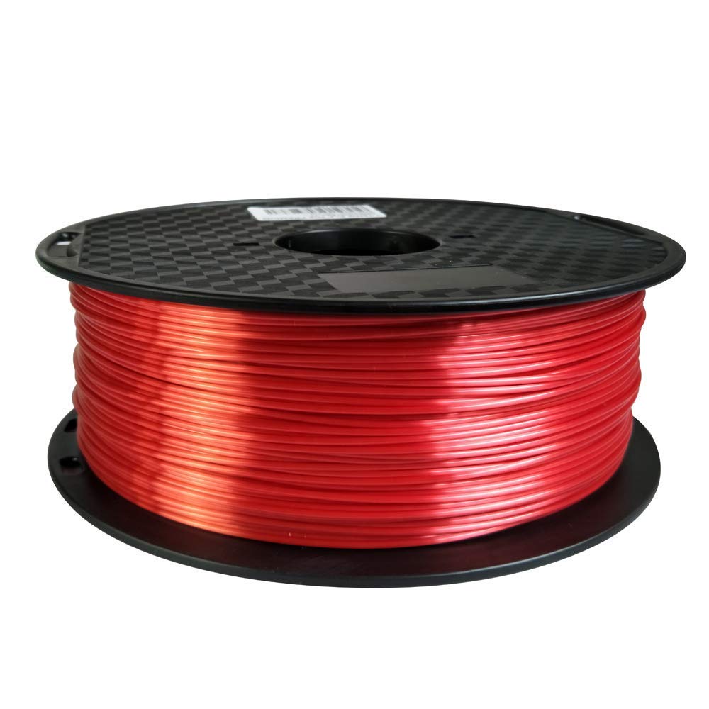 CC3D Silk Red PLA Filament 1.75 mm 1KG 3D Printer Filament Spool FDM 3D Printing Material Shiny Finish Silky PLA Glossy Metal Filament Metallic Red PLA CC3D