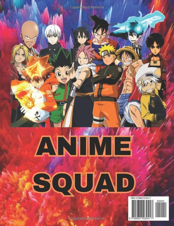 ANIME COLOURING BOOK: Your favorite shonen anime characters Majosta