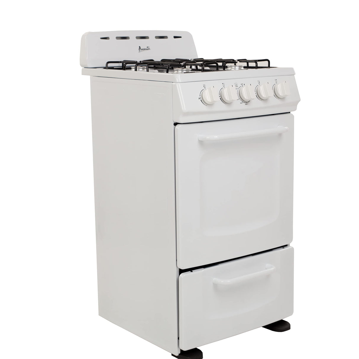 Avanti GRO20P0W GRO20 20" Gas Range Oven with Solid Metal Door, in White Avanti