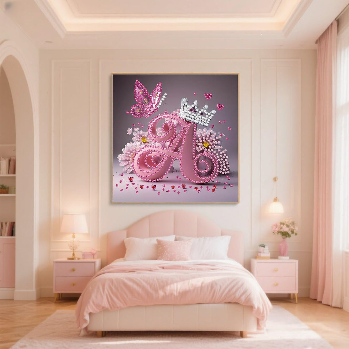 GXGLLPZBY DIY Diamond Art Kits, 5D Special Shaped Letter A Diamond Painting for Beginners Adults, Paint by Diamonds Dot Gem Art Kits, Home Wall Decor 11.8x11.8in GXGLLPZBY