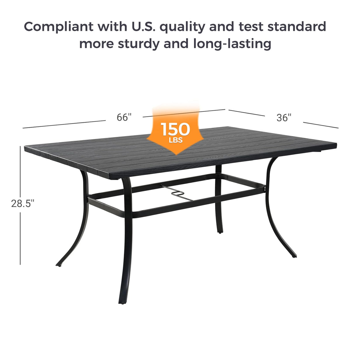 Grand patio 7-Piece Outdoor Dining Set, 6 Leather-Look Wicker Swivel Patio Chairs & 1 Rectangular Dining Table, Black Grand patio