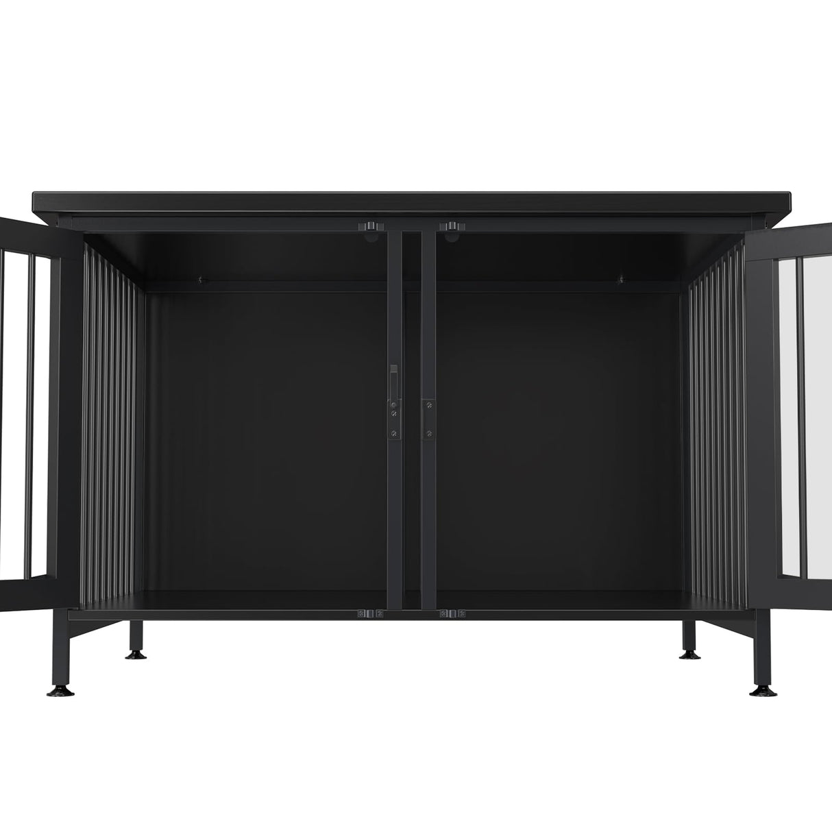 GDLF Double Dog Crate with Divider for 2 Small Dogs or 1 Dog, Furniture Style Kennel Indoor Cage with Removable Panel (Int.dims:36.2”Wx24.5”Dx21”H), Black GDLF