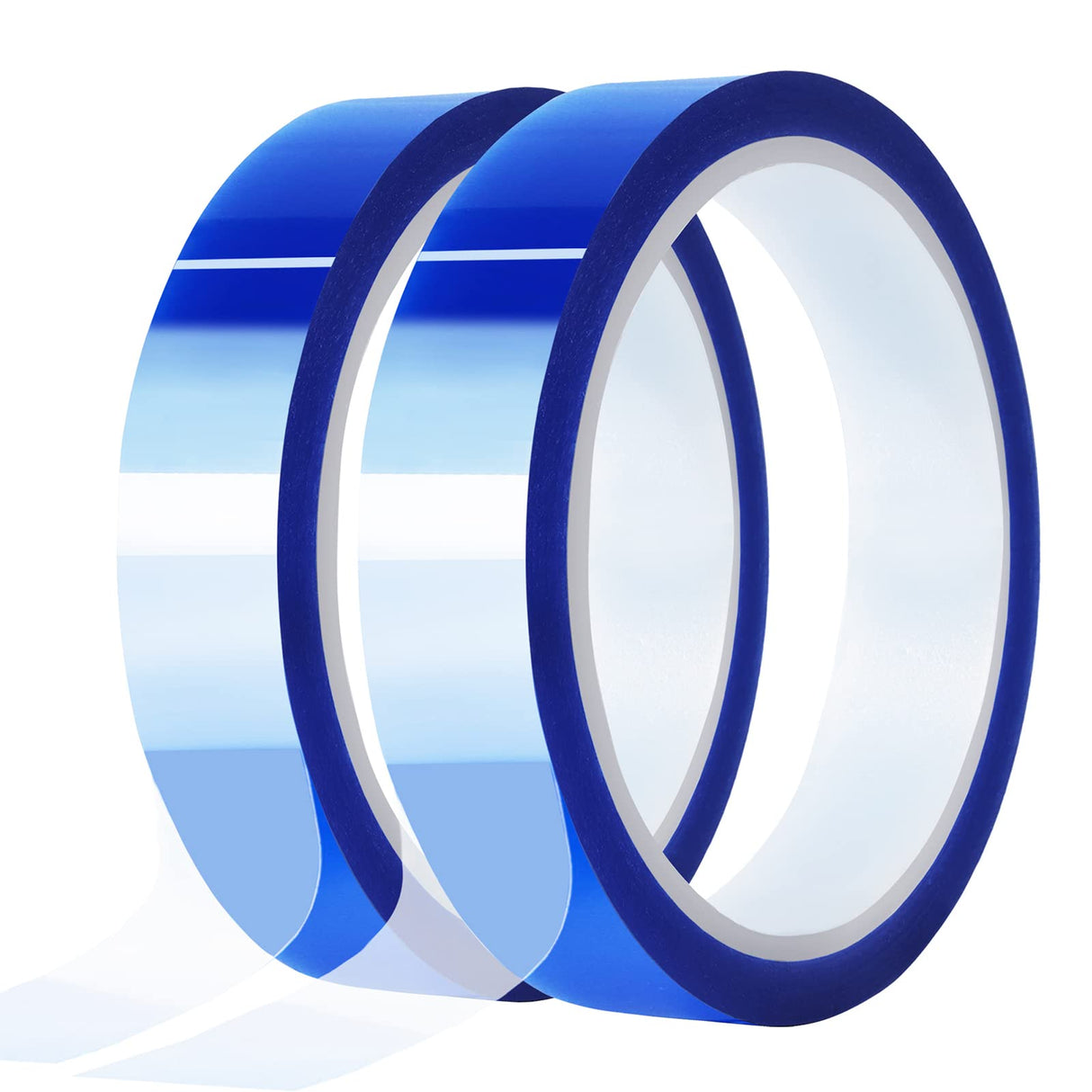 MEBMIK 2 Rolls 20mm x33m(108ft) Blue Heat Tape High Temperature Heat Resistant Tape Heat Transfer Tape for Heat Sublimation Press Vinyl,No Residue MEBMIK