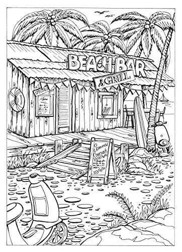 Creative Haven Summer Scenes Coloring Book (Adult Coloring Books: Seasons) Dover Publications