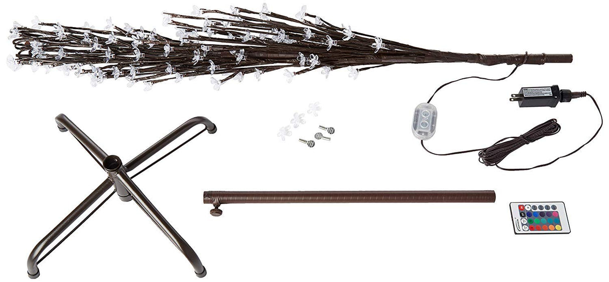 Lightshare Cherry Blossom Lighted Tree 5 Feet, RGB with Remote Control, 16 Color-Changing Modes LIGHTSHARE