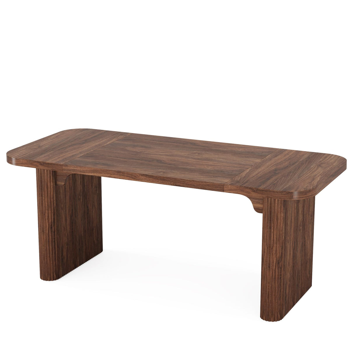 Tribesigns 5 ft Conference Table, Modern Rectangular Meeting Seminar Table with Double Pedestal, 62-Inch Large Boardroom Table for Office (Natural) (Brown) Tribesigns