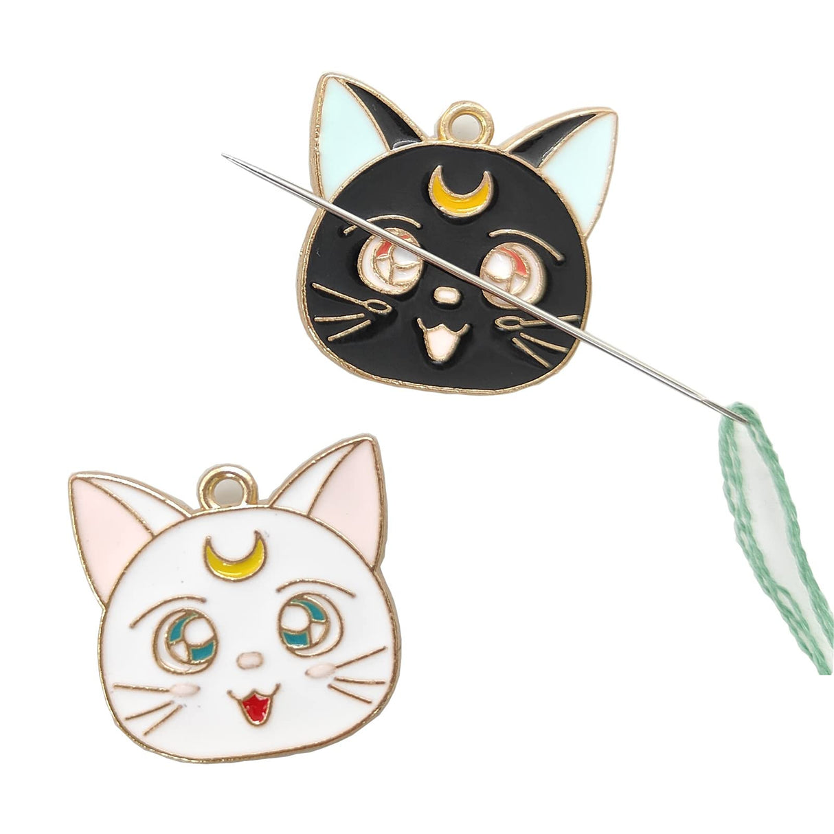 Kitten (2 Pieces) Needle Minder Magnetic Needle Keeper for Cross Stitch Embroidery Sewing Needle and Pin Holders N\C